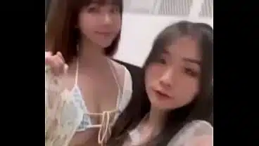 Asian pretty girl lesbian with stepsister