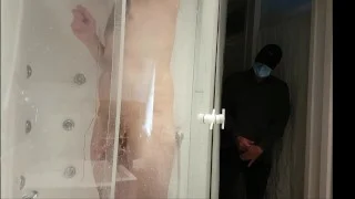 Bi husband caught brother in law secretly watch him shower and jerking off while wife is at work