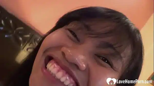 Big booty Asian moans in pleasure while he is drilling her tight wet pussy.