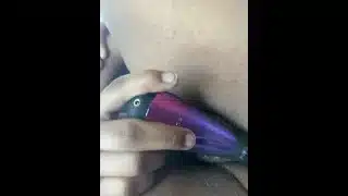 Ebony Creamy Car Pussy Play