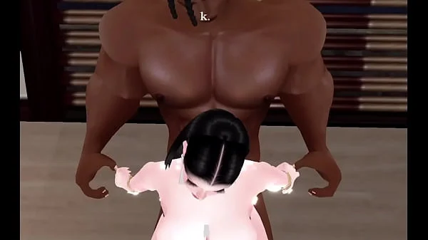 Filling Asian with Black Cock