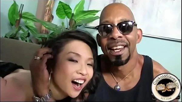 Huge black dick destroys Asian wifes pussy