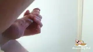 Solo bisexual sexy male masturbation lubed fat cock and cum