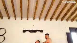 Ukrainian guy gets used by his master and fucked with a dildo stick