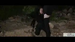 Beautiful and filthy Italian goddess Silvia Soprano gets a rough face fucking and eats ass outdoors