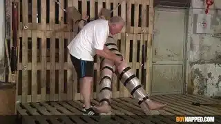 Bound twink sub Chase Parker dominated and tormented by dom